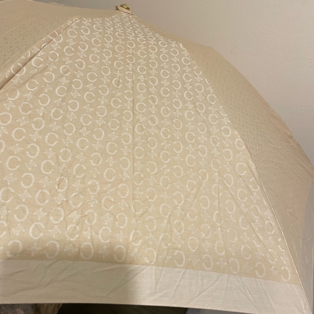 Celine Beige Monogram Compact Umbrella - Picture 6 of 6